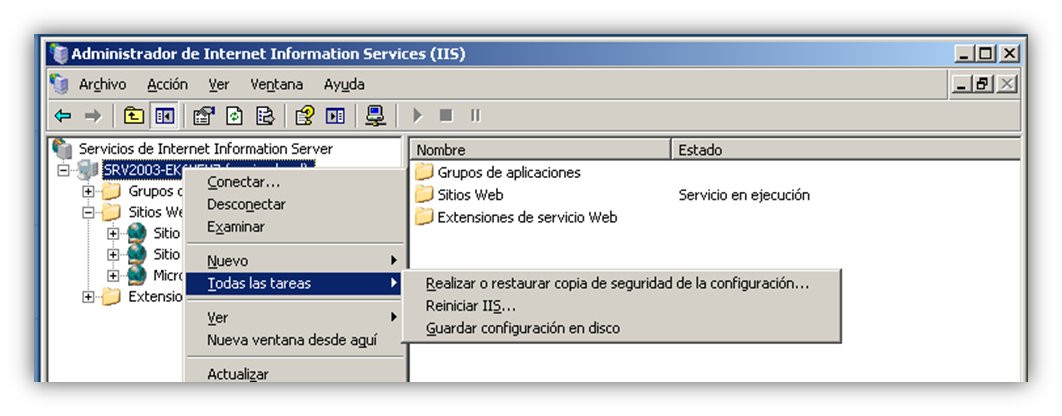 Parar y Reiniciar IIS Parar y Reiniciar IIS