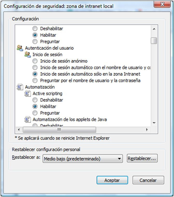 Activando autenticación IWA