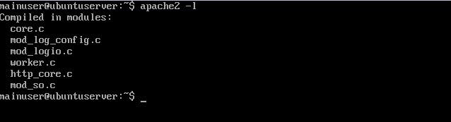 Módulos compilados con Apache Módulos compilados con Apache