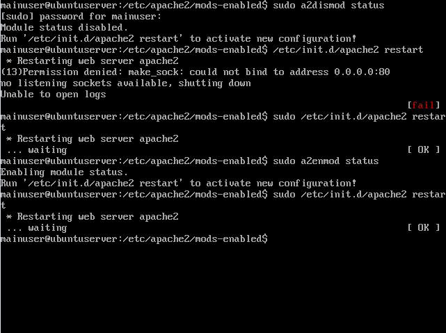Reiniciar Apache tras un cambio en un módulo