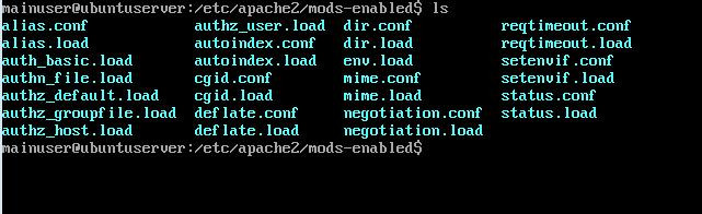 Contenido de mods_enabled Contenido de mods_enabled