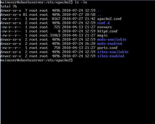 Permisos del directorio de instalación de Apache Permisos del directorio de instalación de Apache
