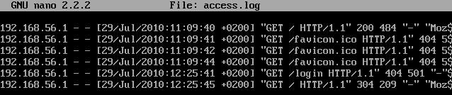 Log de apache