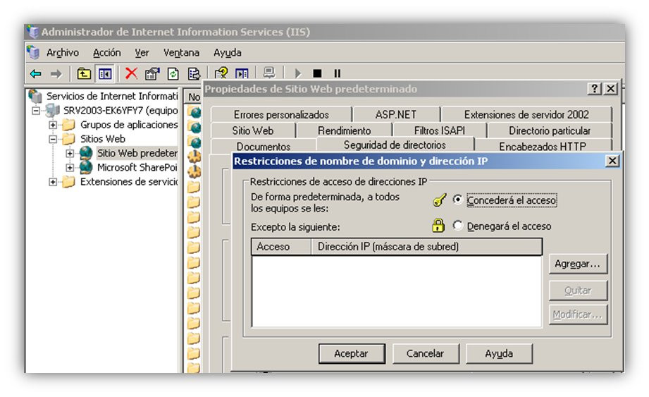 Restricciones de IP y DNS (2) Restricciones de IP y DNS (2)