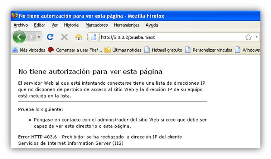 Restricciones de IP y DNS (5) Restricciones de IP y DNS (5)