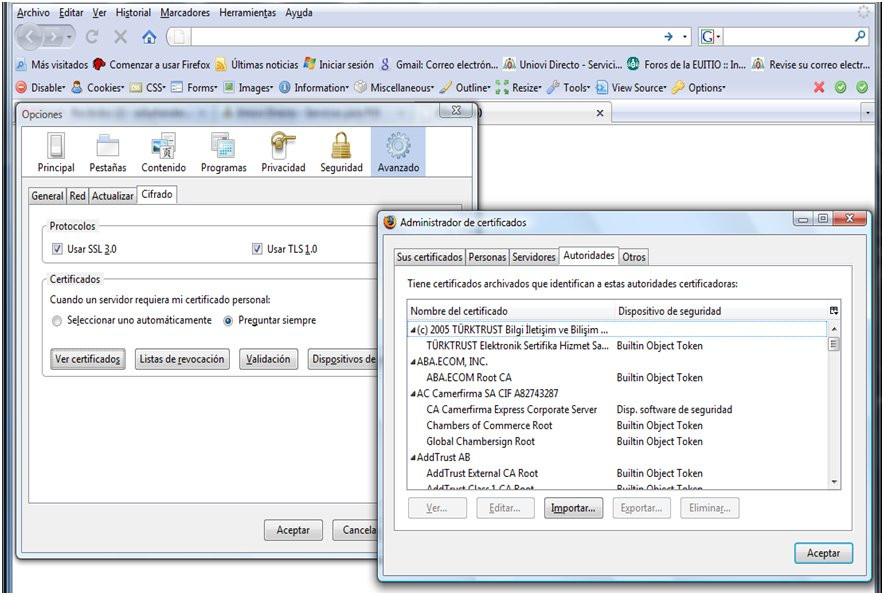 CAs en Firefox