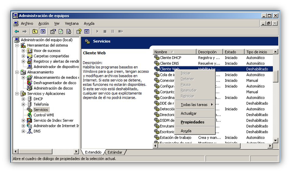 Gestión de WebDAV (3)
