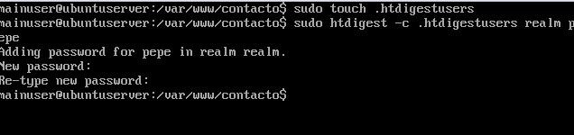 Configurando autenticación Digest (3) Configurando autenticación Digest (3)